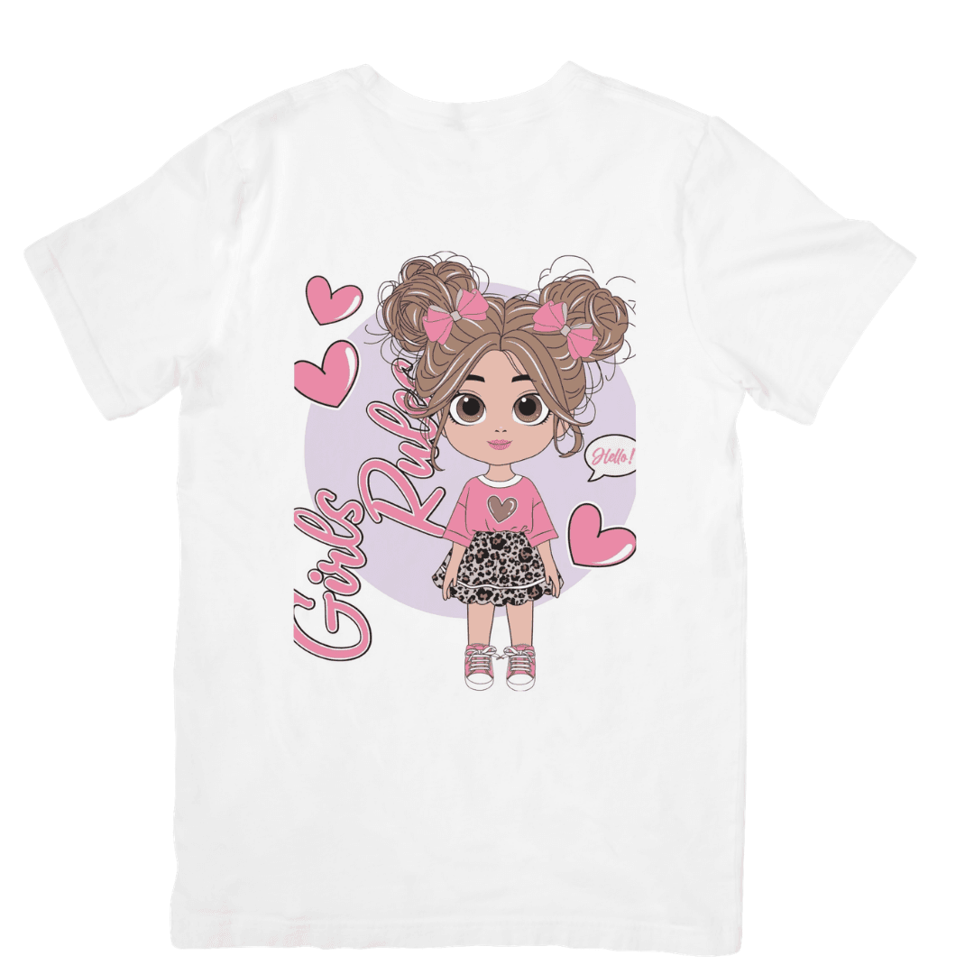 Girls Rule With Hearts And Stylish Confidence Forever - Tshirt