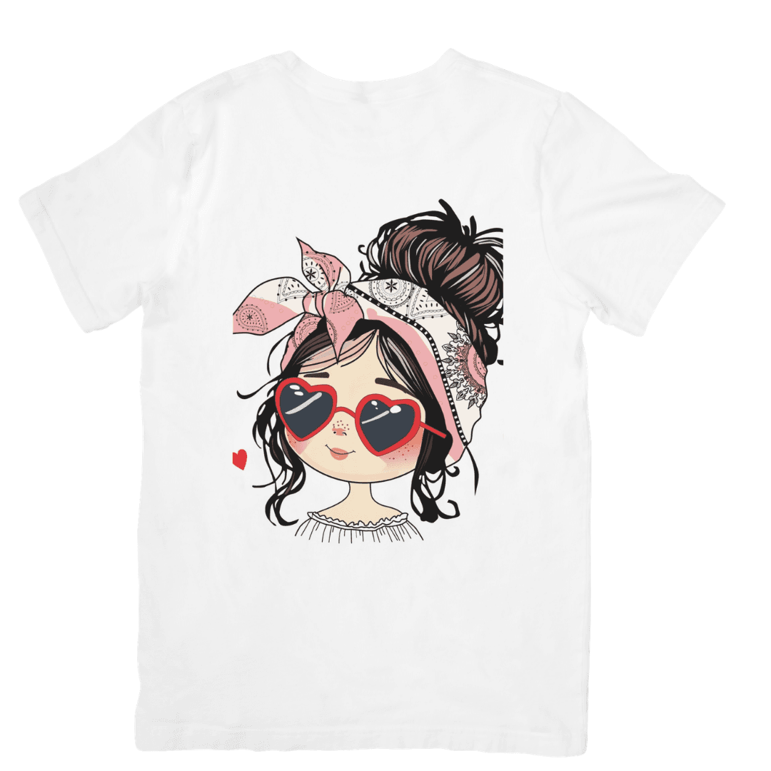 Cute Girl In Heart Shades Spreading Sweet Style Joy - T shirt