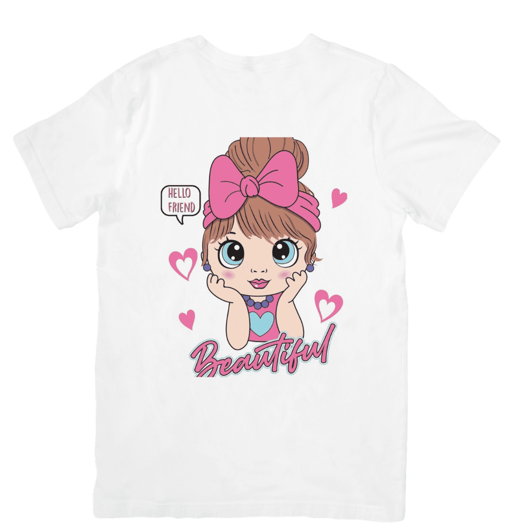 Beautiful Little Girl Spreading Smiles Hearts And Friendship -Tshirt
