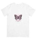 Pink Butterfly Spreading Only Good Vibes And Positivity - Tshirt