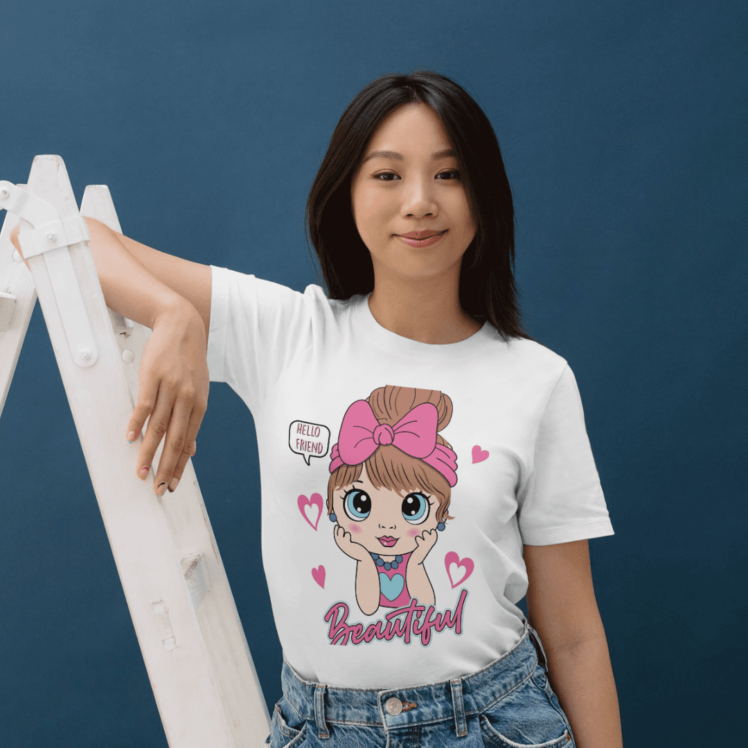 Beautiful Little Girl Spreading Smiles Hearts And Friendship -Tshirt