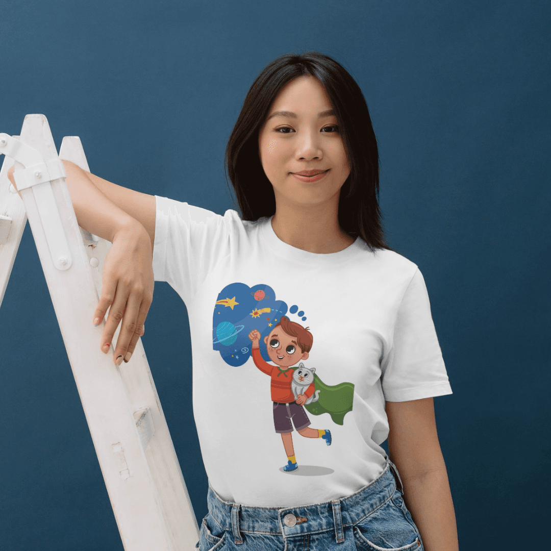Dreaming Big Adventures Across Stars With Loyal Companion - Tshirt