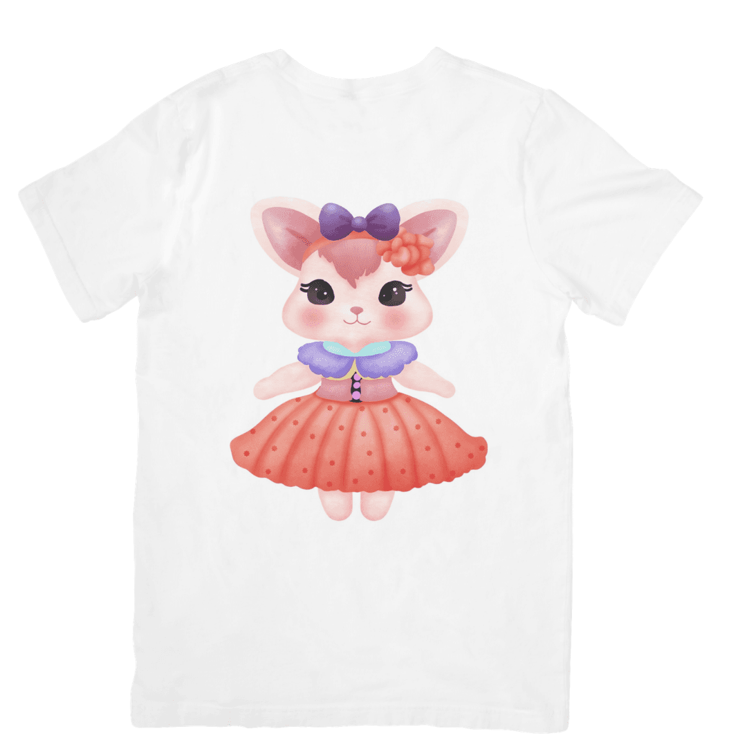 Home 15 - Product GuruJi Cute Bunny Girl Wearing Pretty Dress With Sweet Smile - Tshirt