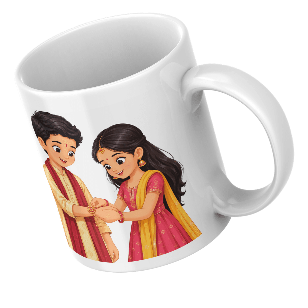 Happy Raksha Bandhan Celebrating Eternal Sibling Love And Blessings - Mug 8 - Product GuruJi Happy Raksha Bandhan Celebrating Eternal Sibling Love And Blessings - Mug