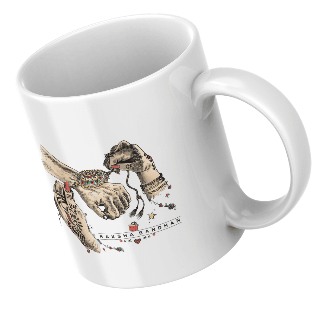 Happy Raksha Bandhan Celebration with Traditional Rakhi Tying Ceremony - Mug 4 - Product GuruJi Happy Raksha Bandhan Celebration with Traditional Rakhi Tying Ceremony - Mug