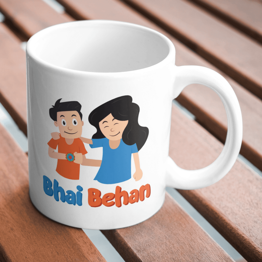 Happy Bhai Behan Bond Celebrating Love Care And Togetherness - Mug 5 - Product GuruJi Happy Bhai Behan Bond Celebrating Love Care And Togetherness - Mug