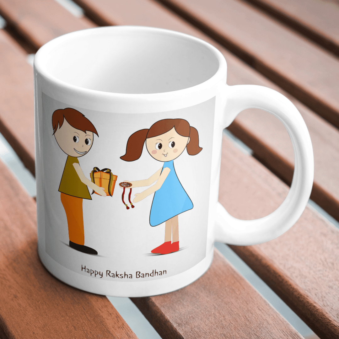 Happy Raksha Bandhan Celebrating Sibling Love With Gifts - Mug 4 - Product GuruJi Happy Raksha Bandhan Celebrating Sibling Love With Gifts - Mug