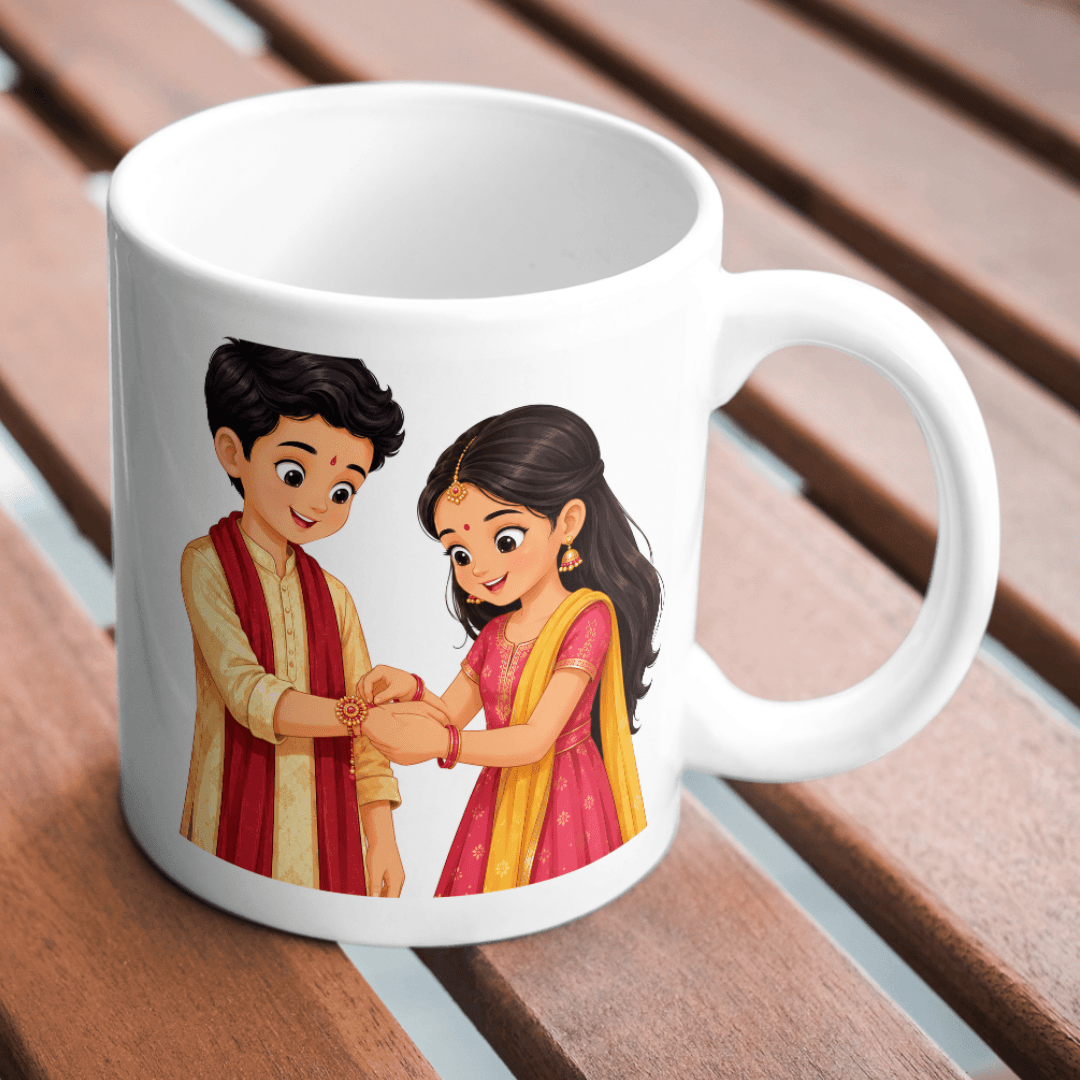 Happy Raksha Bandhan Celebrating Eternal Sibling Love And Blessings - Mug 6 - Product GuruJi Happy Raksha Bandhan Celebrating Eternal Sibling Love And Blessings - Mug