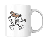 Energetic Coffee Cup Character Bringing Joyful Morning Vibes Everywhere - Mug