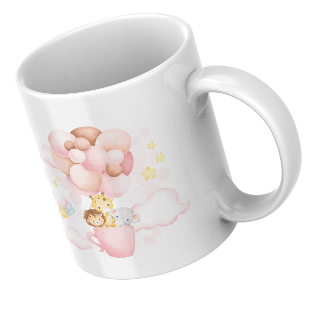 Cute Animal Friends Enjoying A Magical Balloon Adventure Together - Mug 8 - Product GuruJi Cute Animal Friends Enjoying A Magical Balloon Adventure Together - Mug