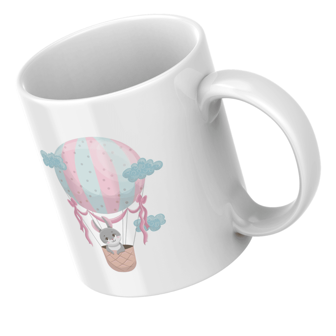 Cute Bunny Flying High In A Magical Balloon Adventure - Mug 7 - Product GuruJi Cute Bunny Flying High In A Magical Balloon Adventure - Mug